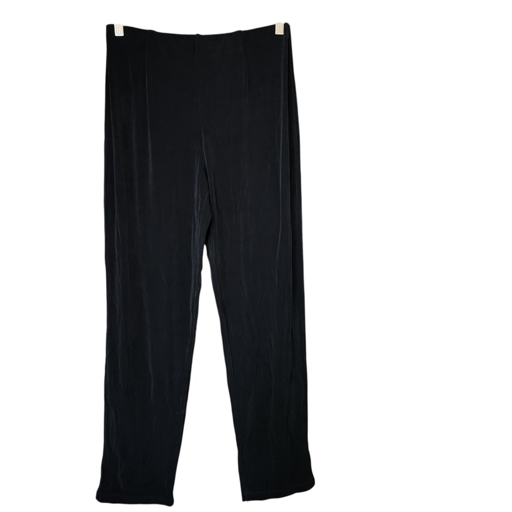 Drapers & Damons Slinky Black Pull On Straight Leg Pants M Acetate Stretch